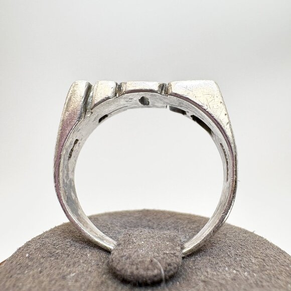 Sterling Silver 925 Toy Three Dimensional Lettering Statement Ring Size 11.25 - Picture 4 of 13